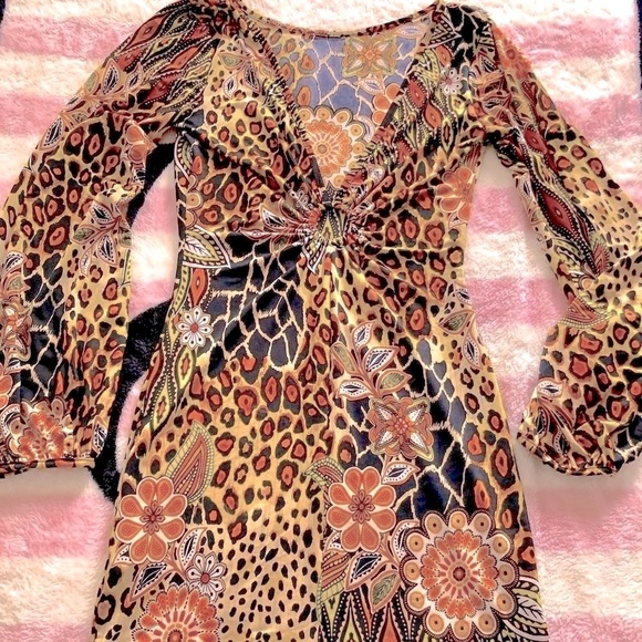 Wild Print Sexy Mini Dress - Picture 1 of 9